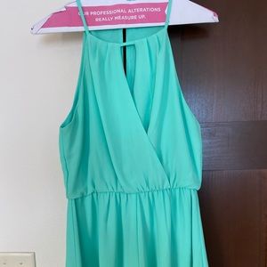 Chiffon teal Romper